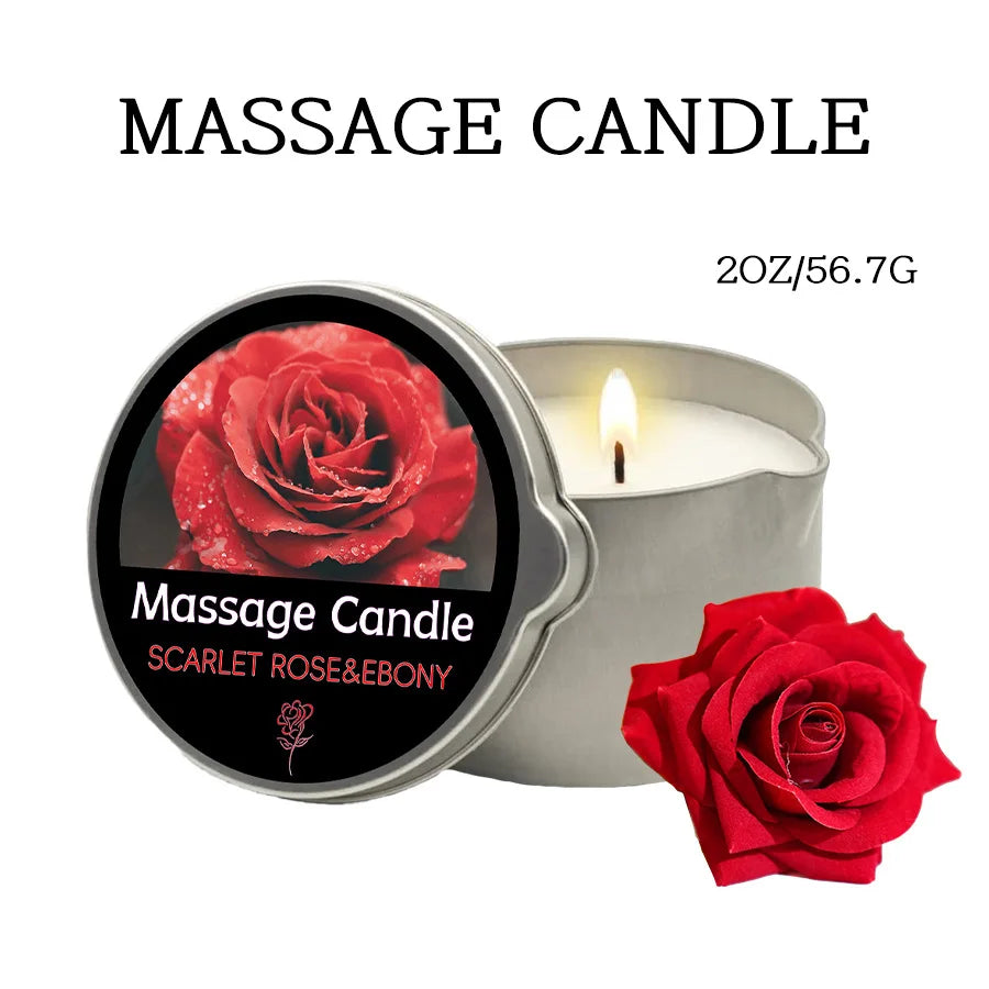 Massage Candle -Essential Oil- Six different scents , 1oz/2oz Melts into Warm Massage Oil -
Sensual Massage Candle, Pour Spout