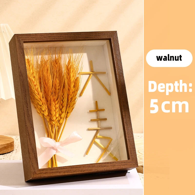 Transparent Floating Dried Flower Picture Frame Depth 5cm