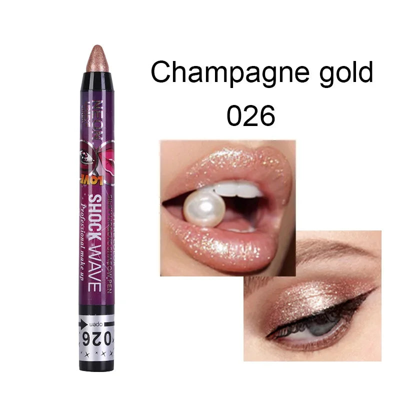 2 In 1 Eyeshadow Lipstick Stick Pencil
Waterproof Glitter Matte Eye Shadow Makeup Pigment Eyeshadow Pen
