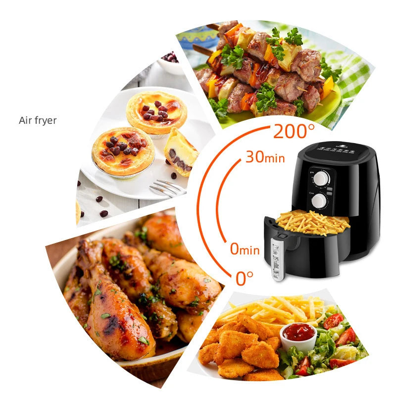 5.5L Air Fryer Household Large Capacity Electric Fryer
Smart Multi-function Oven Kitchen Baked Egg Tart/Roast Chicken
