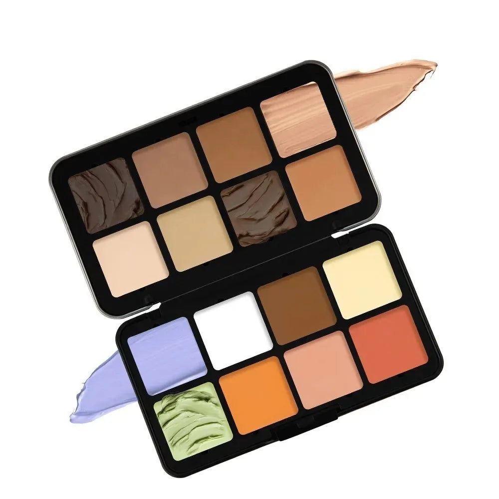 12-Color Iron Box Blusher Pallet Multi-Color Cream Blush Pallet Concealer
Contour and Highlighter Palette Makeup Blush Face