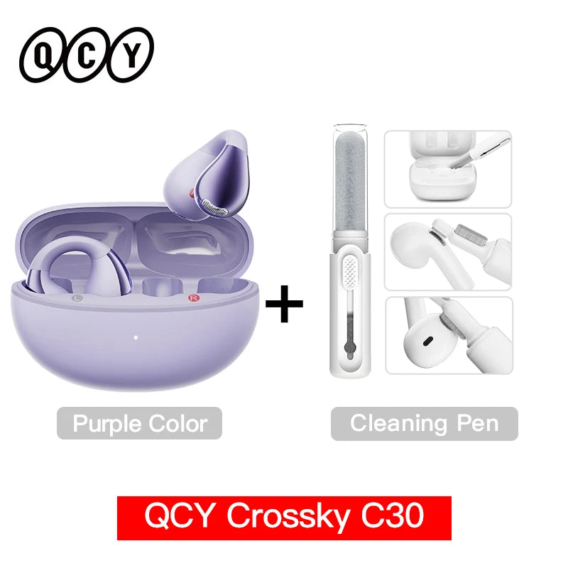 QCY Crossky C30 Wireless Earphones Bluetooth 5.4
Ear clip TWS Sports Earbuds Open Ear Earclip Dual-Connection Headphone