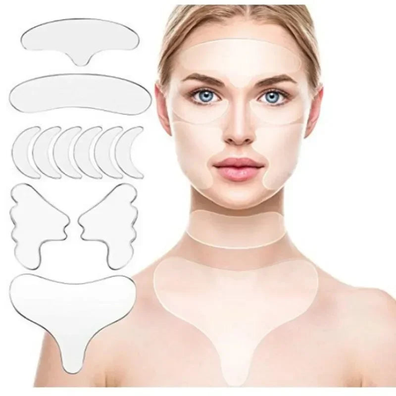 Reusable Silicone Wrinkle Removal Sticker Facial Lifting Strips
For Forehead Neck Line Remover Eye Patches Anti Aging Skin Pads