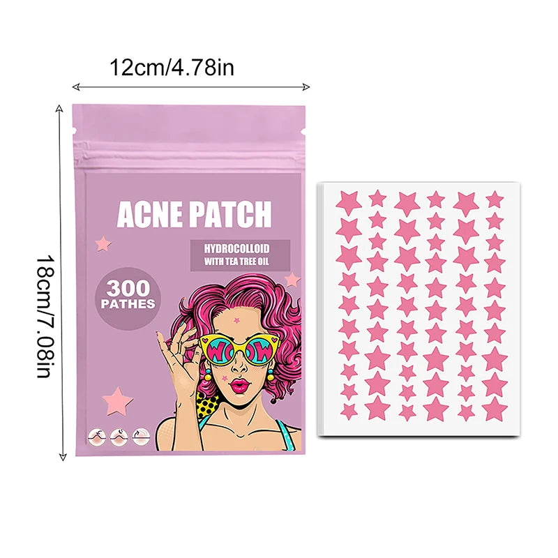 300/600/1200 PCS/SET Star Pimple Patch Acne Colorful
Invisible Acne Removal Skin Care Stickers Concealer Face Spot Beauty