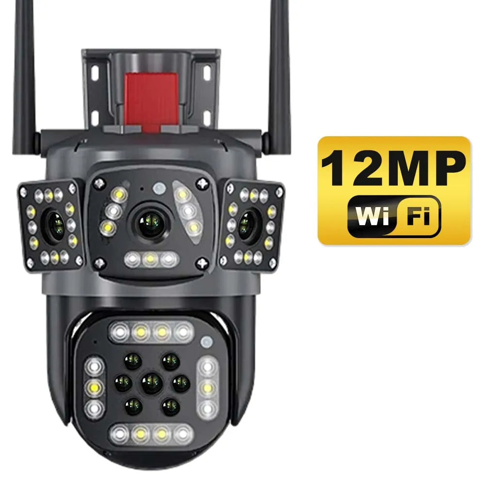 WiFi IP Camera Outdoor 3 Screen View PTZ Surveillance Cam
Auto Tracking CCTV Surveillance Security Cam P2P Street Camera