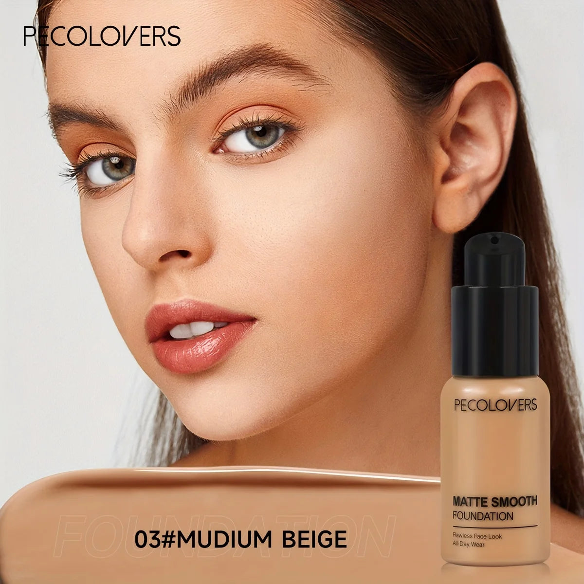 Matte Finish Liquid Foundation - Oil-Control, Waterproof, Full Coverage Concealer for All Skin Tones