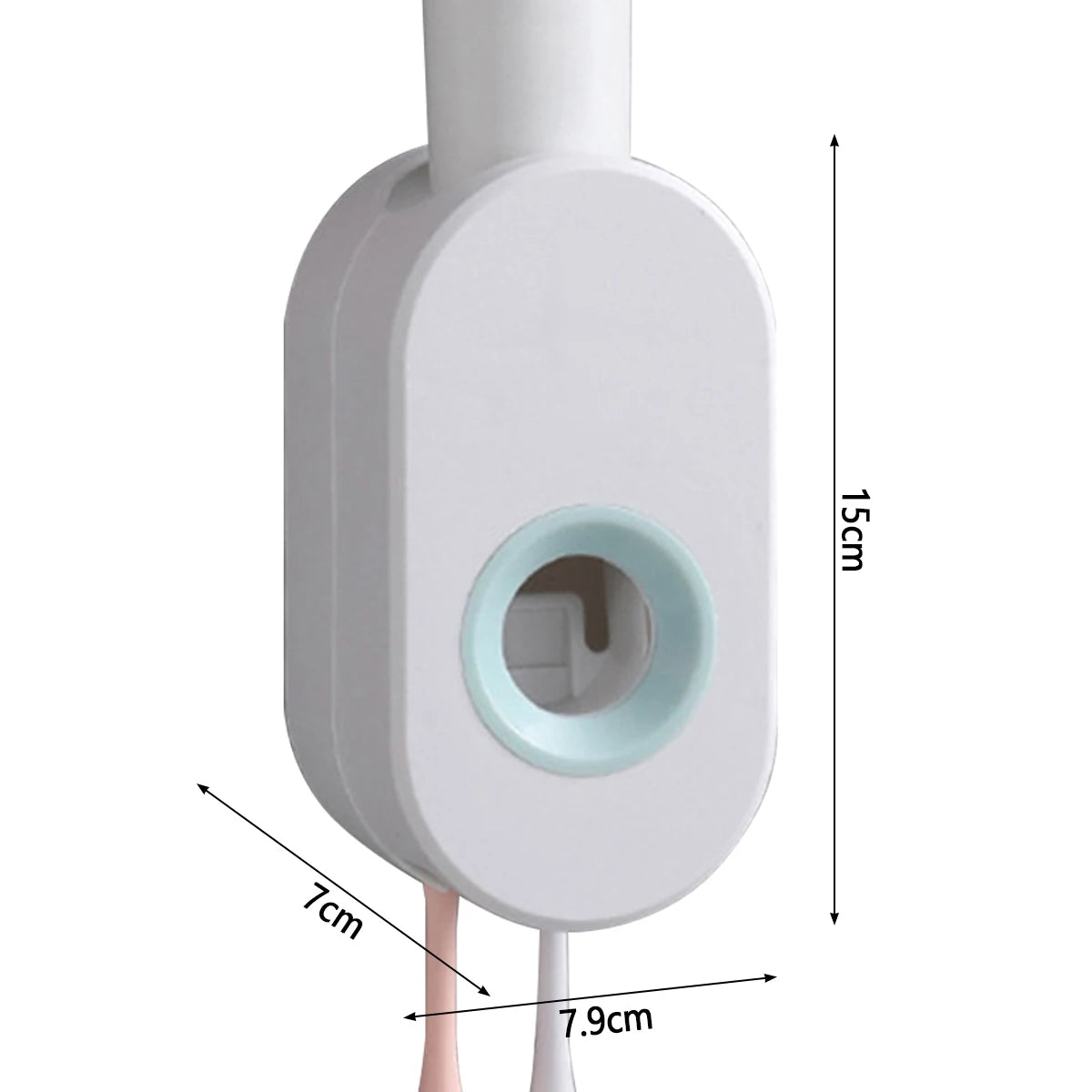 Automatic Toothpaste Dispenser Adhesive Toothpaste Holder with Toothpaste Organizer