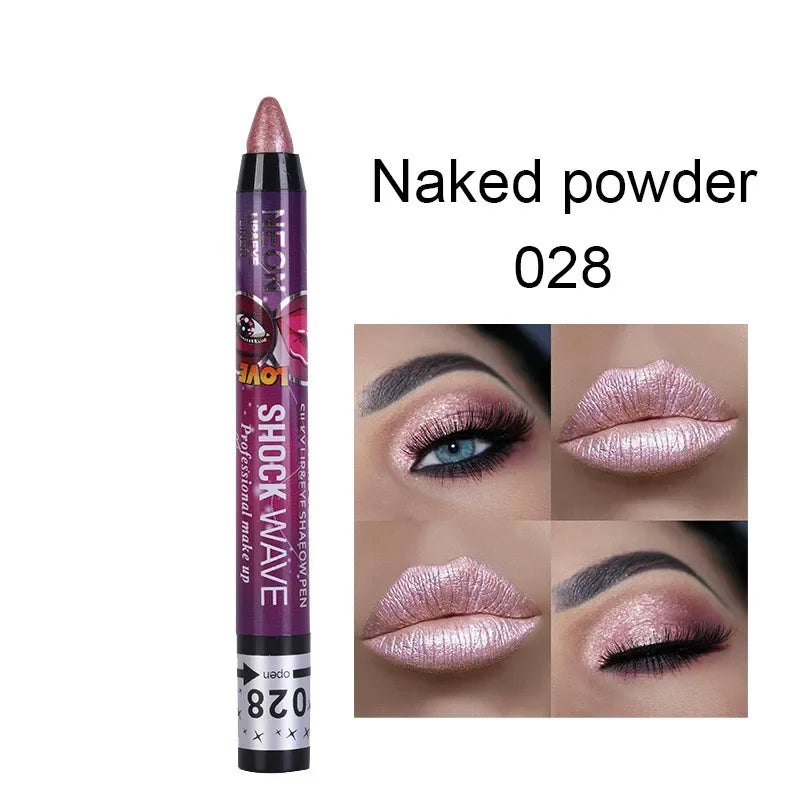 2 In 1 Eyeshadow Lipstick Stick Pencil
Waterproof Glitter Matte Eye Shadow Makeup Pigment Eyeshadow Pen