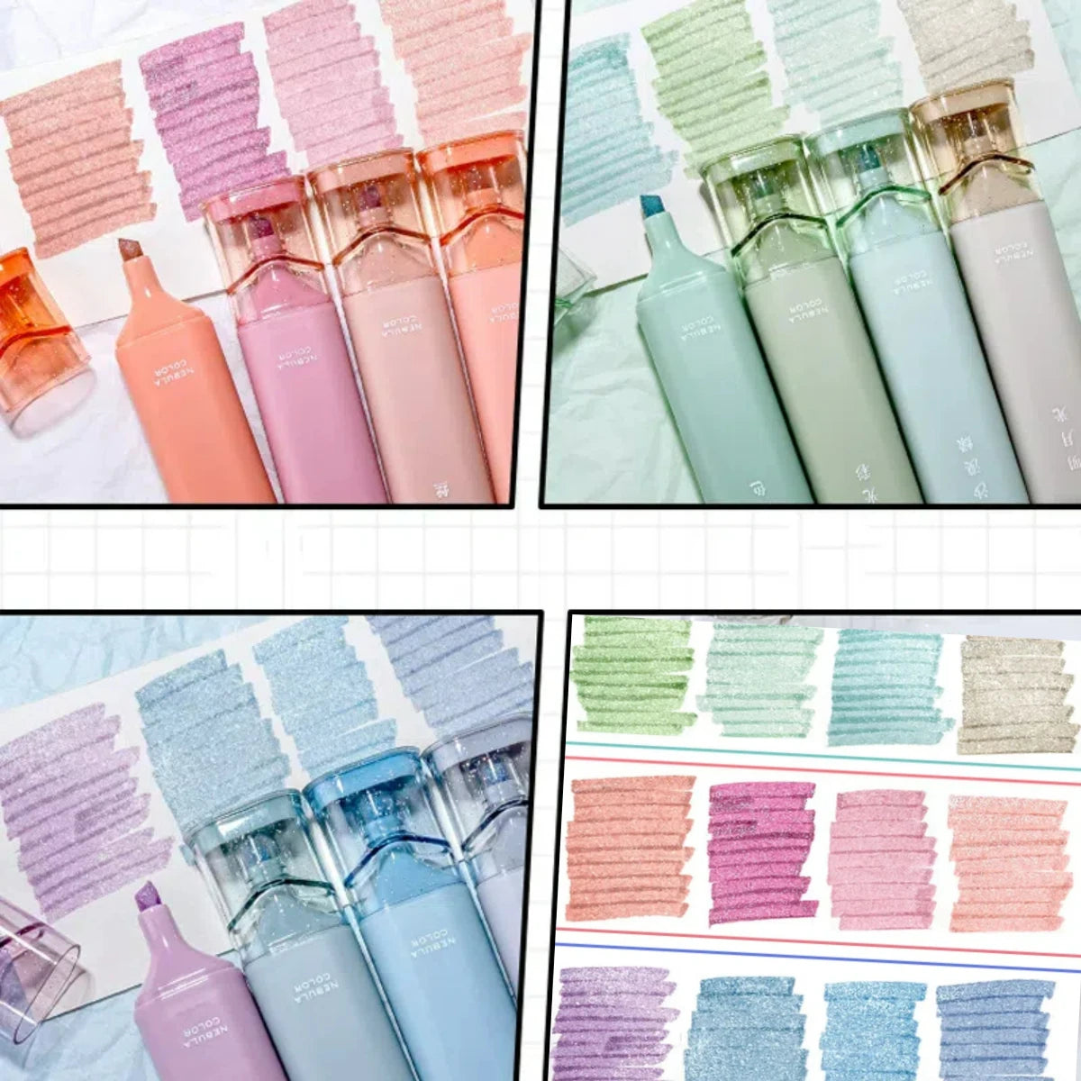4pcs/Set Glitter Highlighters