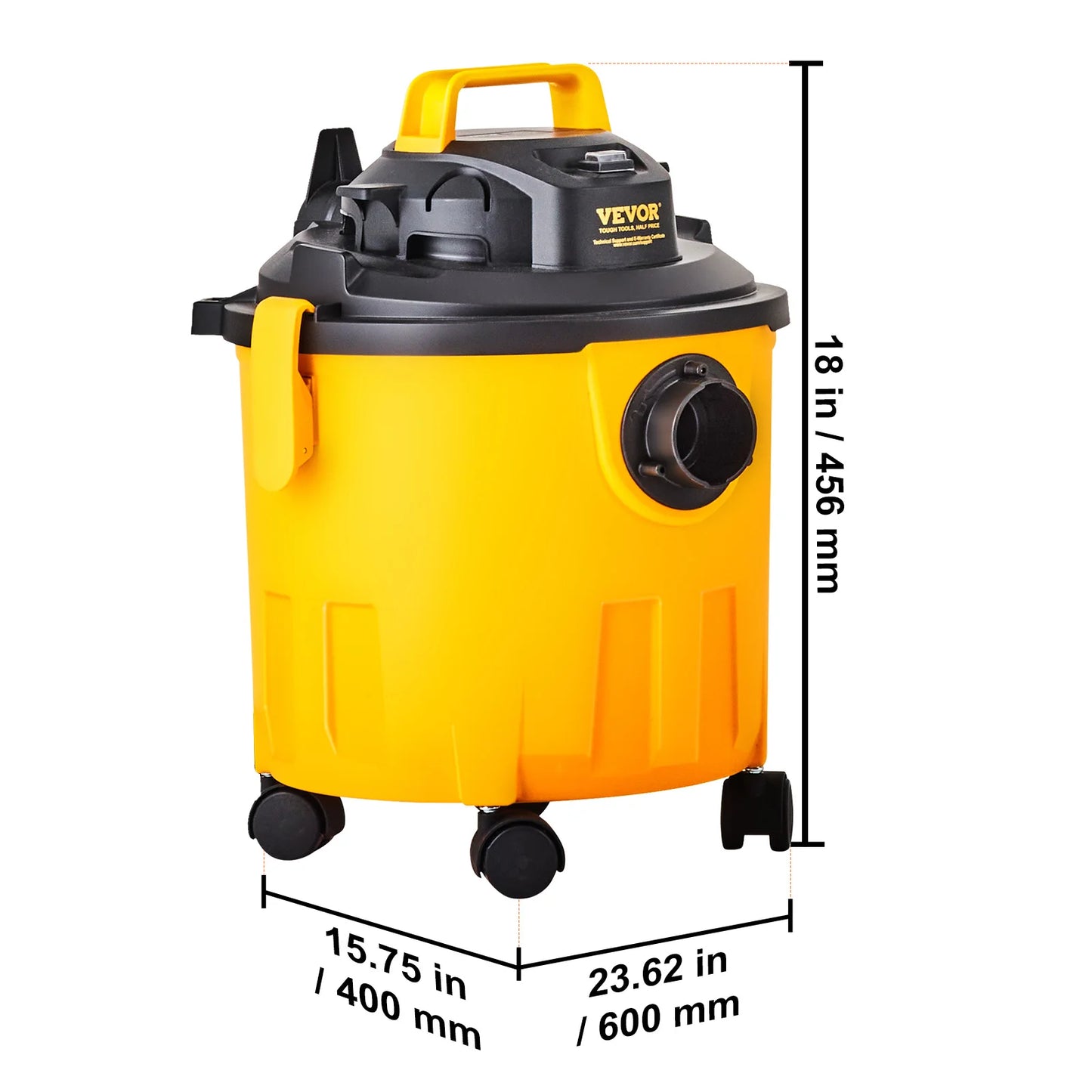 VEVOR Stainless Steel Wet Dry Shop Vacuum Wet Dry Vac Powerful Suction