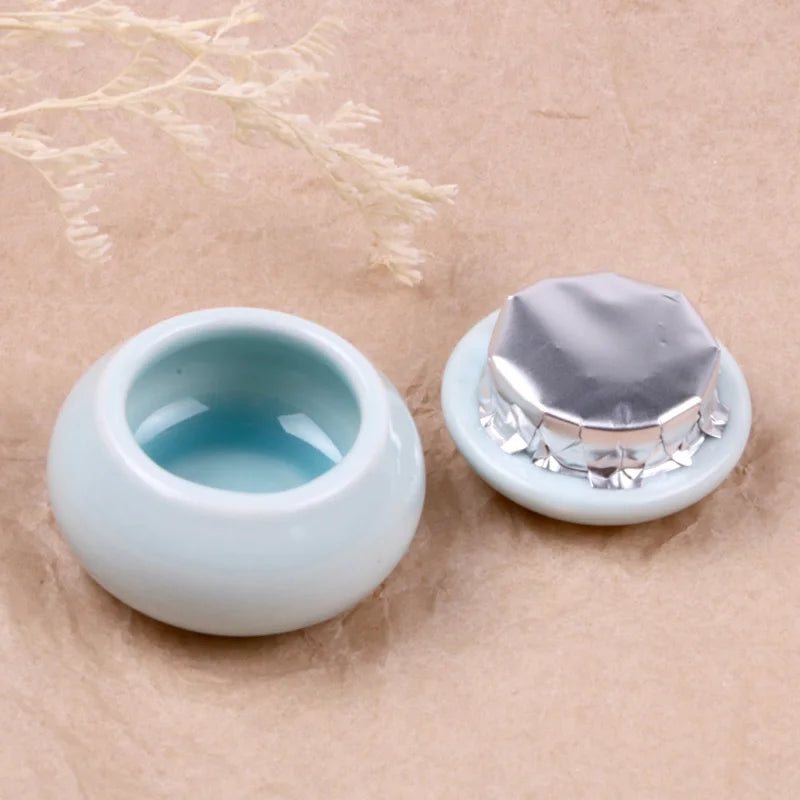 1PCS Japanese Style Nails Bowl With Lid Nail Art Acrylic Liquid Powder Beauty Disinfection Ceramics Manicure For Nails Salon
