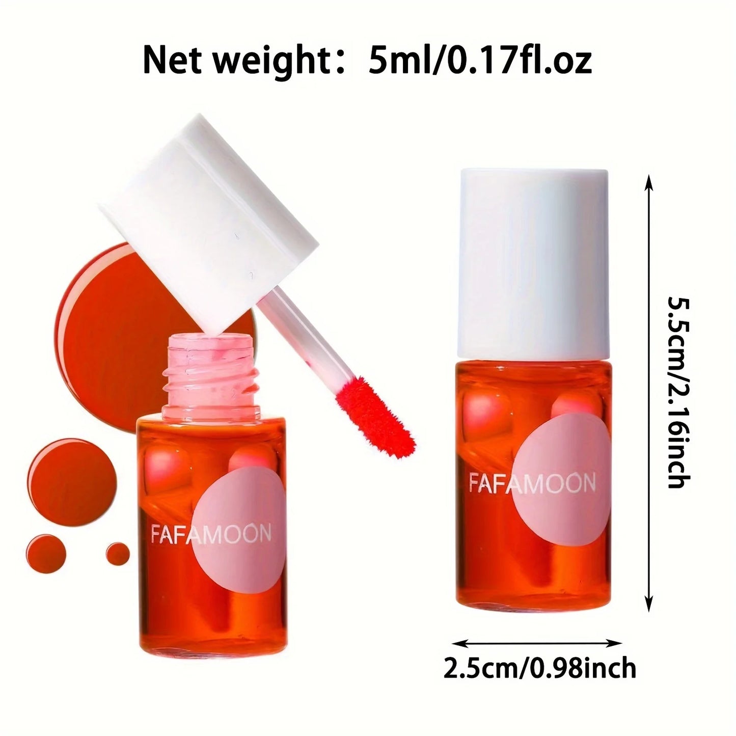 4 color Fruity Lip Tint Water Gloss Tint,Moisturizing Waterproof Liquid Lipstick ,Long-Lasting Colors