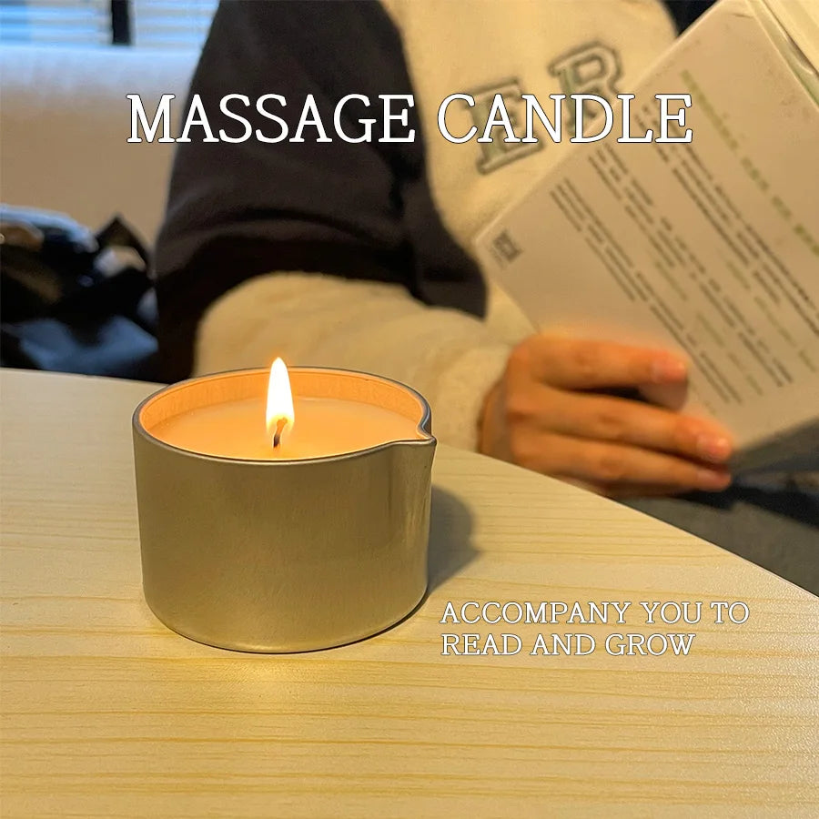 Massage Candle -Essential Oil- Six different scents , 1oz/2oz Melts into Warm Massage Oil -
Sensual Massage Candle, Pour Spout