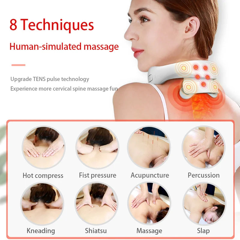 Smart Neck Massage Instrument Portable Shoulder Neck Massage
Cervical Vertebra Health Care Vibrator Heating Compress Massage