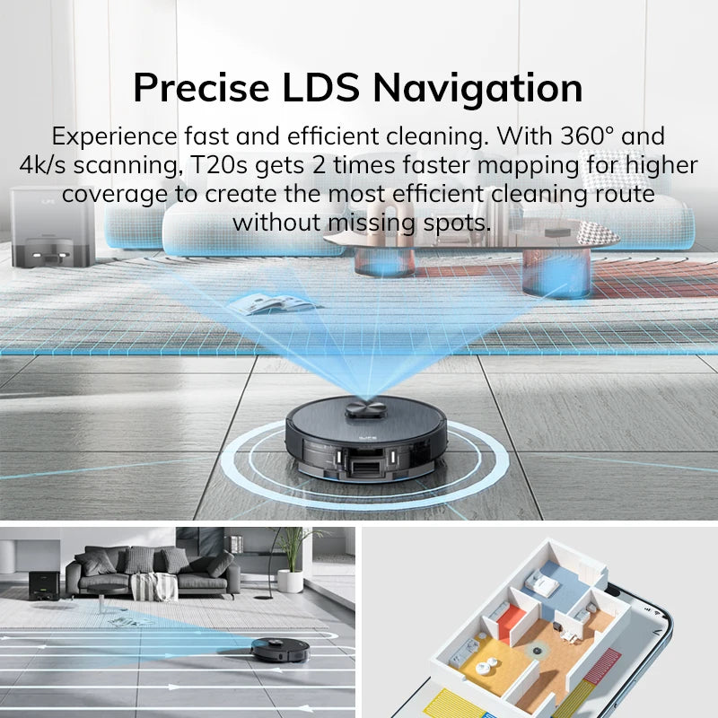Robot Vacuum Cleaner,5000 Pa,Auto Empty Dock
60 Days Hands off Cleaning Vacuum And Mopping Wet / Dry Sweeping