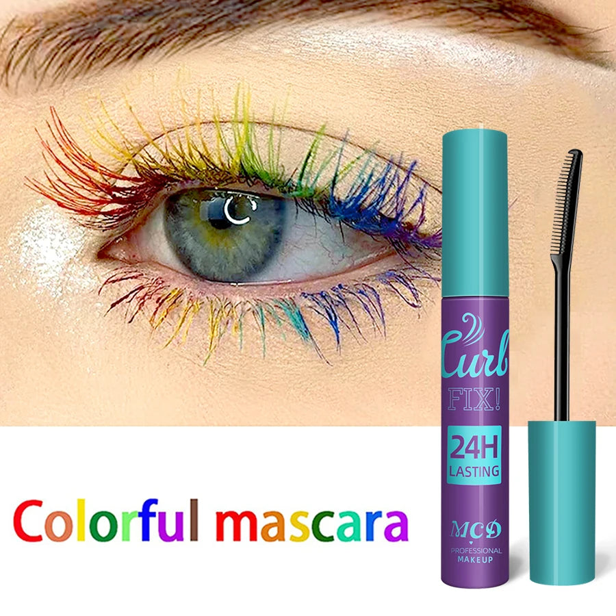 Colorful Slender Mascara Waterproof Fast Drying Curling Eyelashes
Multicolor Lashes Makeup Long Lasting Blue Green Cosmetic