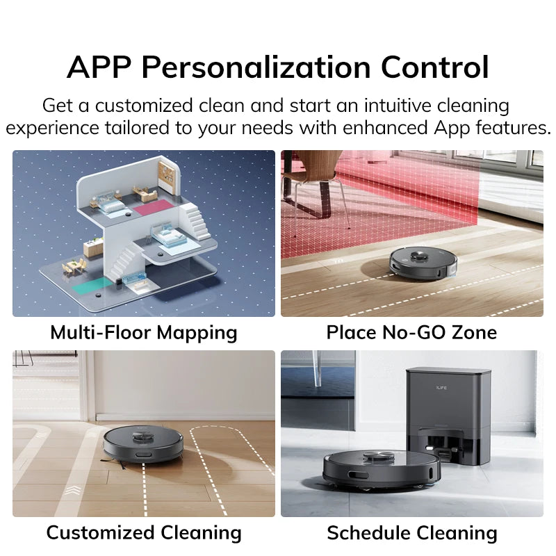 Robot Vacuum Cleaner,5000 Pa,Auto Empty Dock
60 Days Hands off Cleaning Vacuum And Mopping Wet / Dry Sweeping