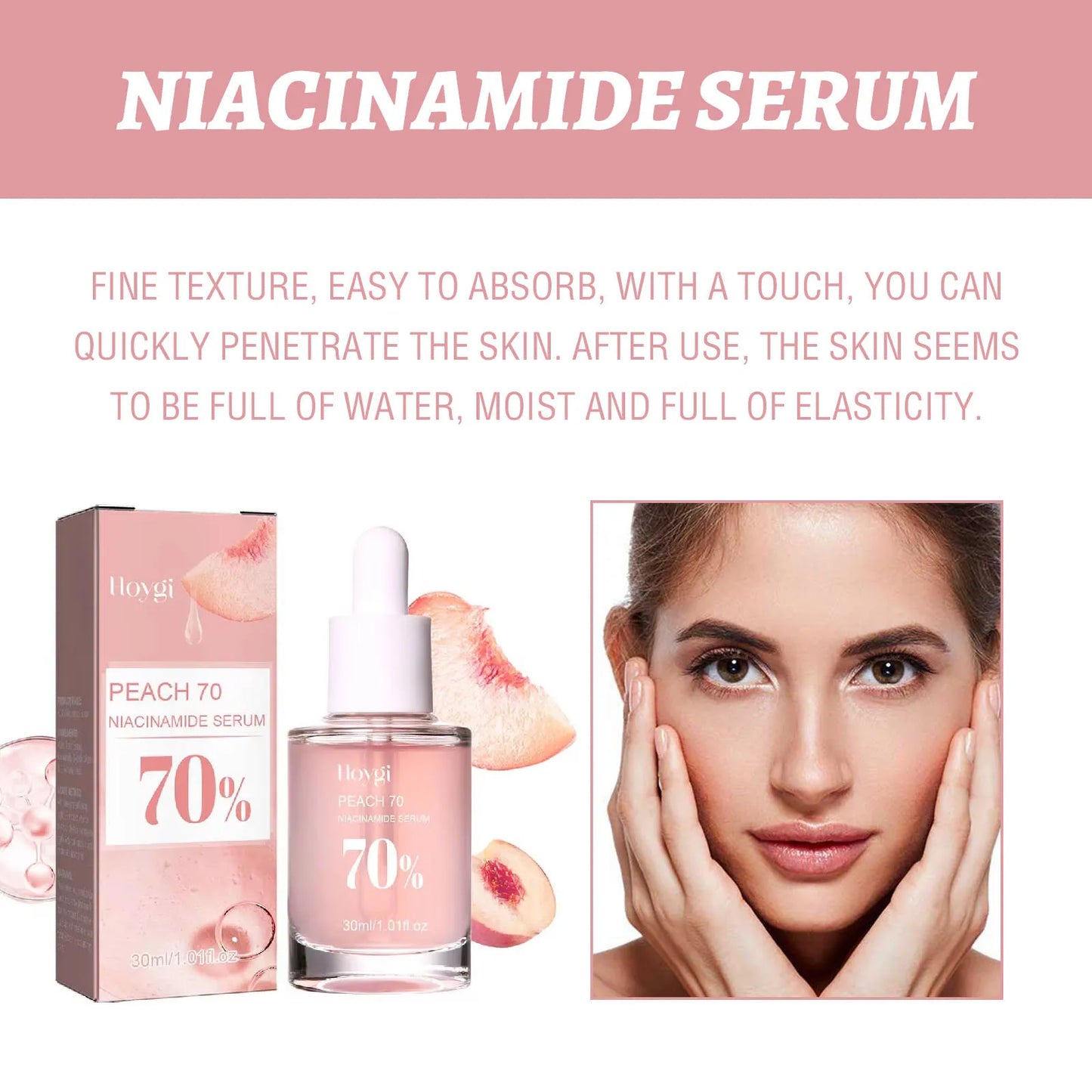 Niacinamide Facial Serum Fade Melanin Moisturzing
Rejuvenation Shrink Pores Smooth Brightening Skin Care Dark Spot Remover Serum