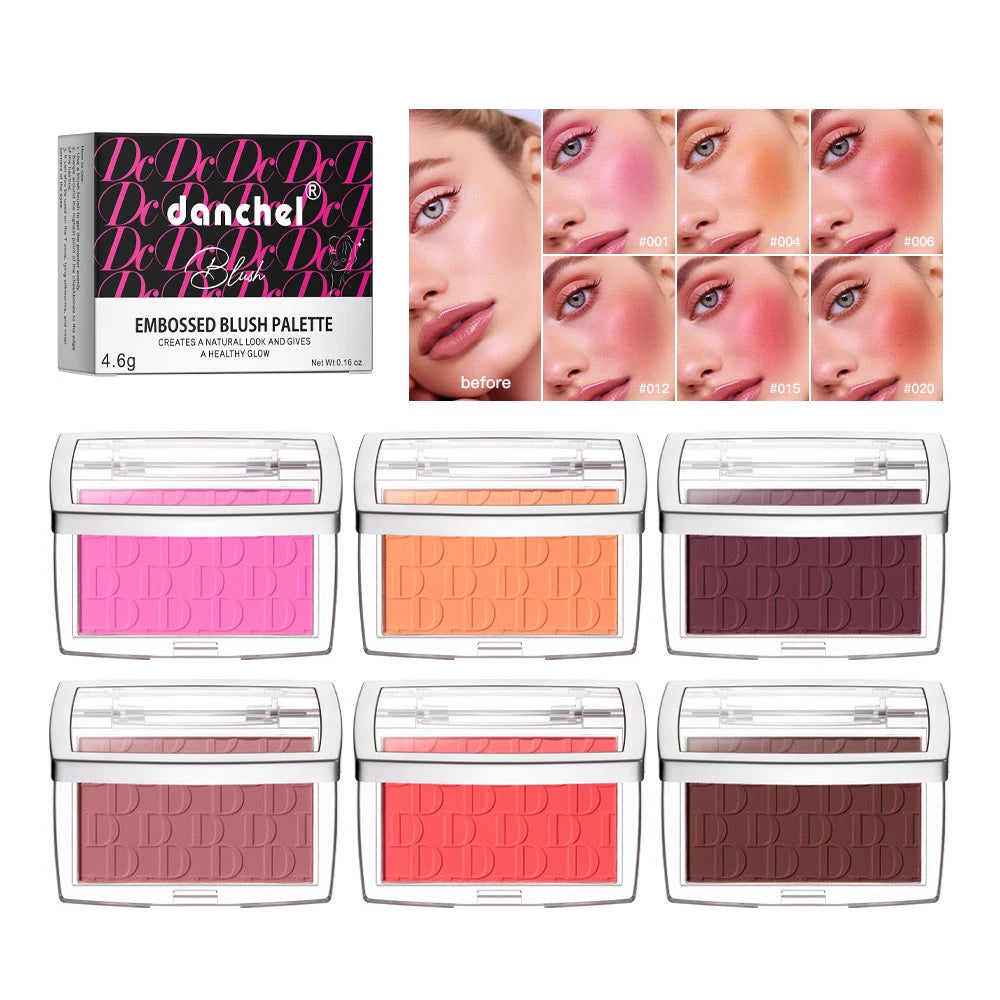 Hot Matte Embossed Blush Palette Rosy Blusher Facial Blush Powder
High Pigmented Pink Coral Rouged For Cheeks Smooth Cosmetics