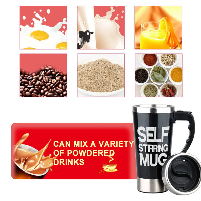 Automatic Stirring Electric Mixing Cup 450ML Self Stirring Mug
Stainless Steel Thermal Smart Double Insulated Cup