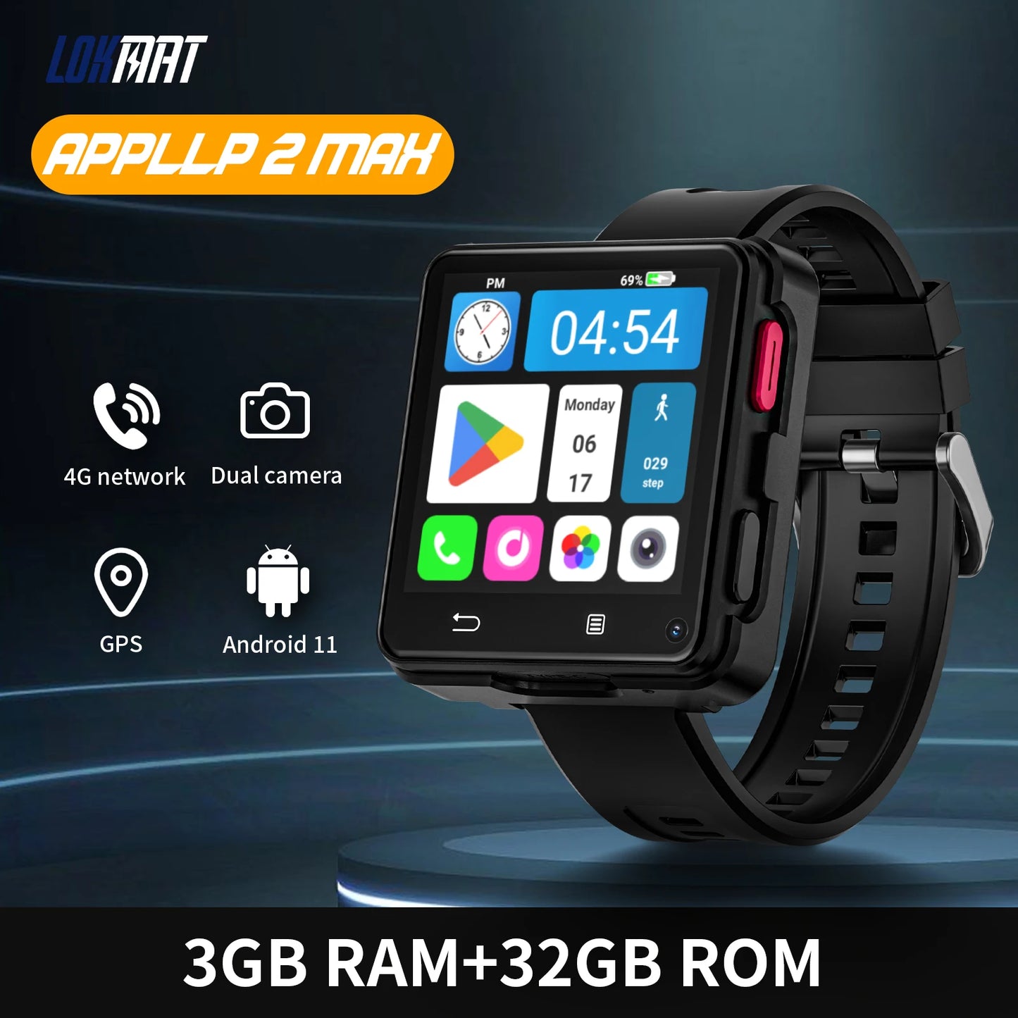Dual Camera Android 11 Watch Phone Wifi Videos Calls Smart Watch
4G Network Phone Calls Mini Smart Phone, Call & Message Reminder
Answer Call, Alarm, Chronograph, Calendar, Voice Assistant, Waterproof