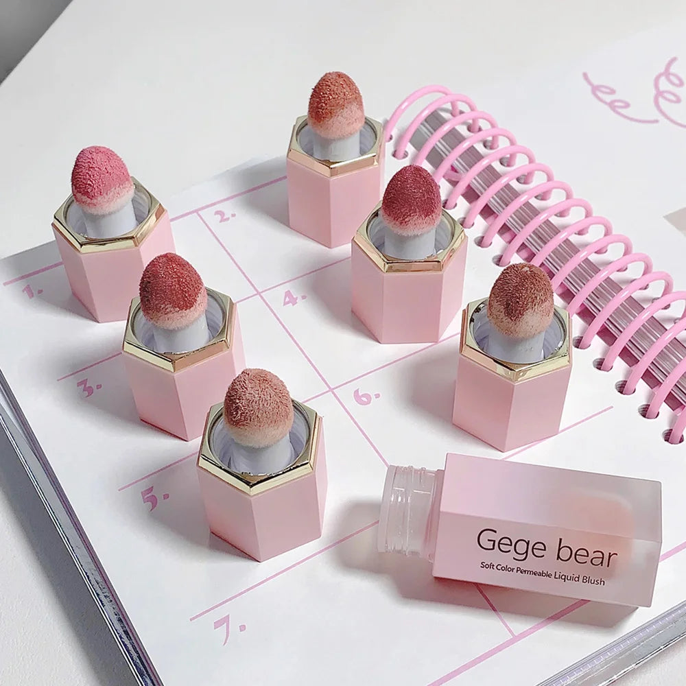 Gege Bear Blush Cream 6 Colors
Smooth Velvet Matte Pink Blusher Natural Easy To Smudge