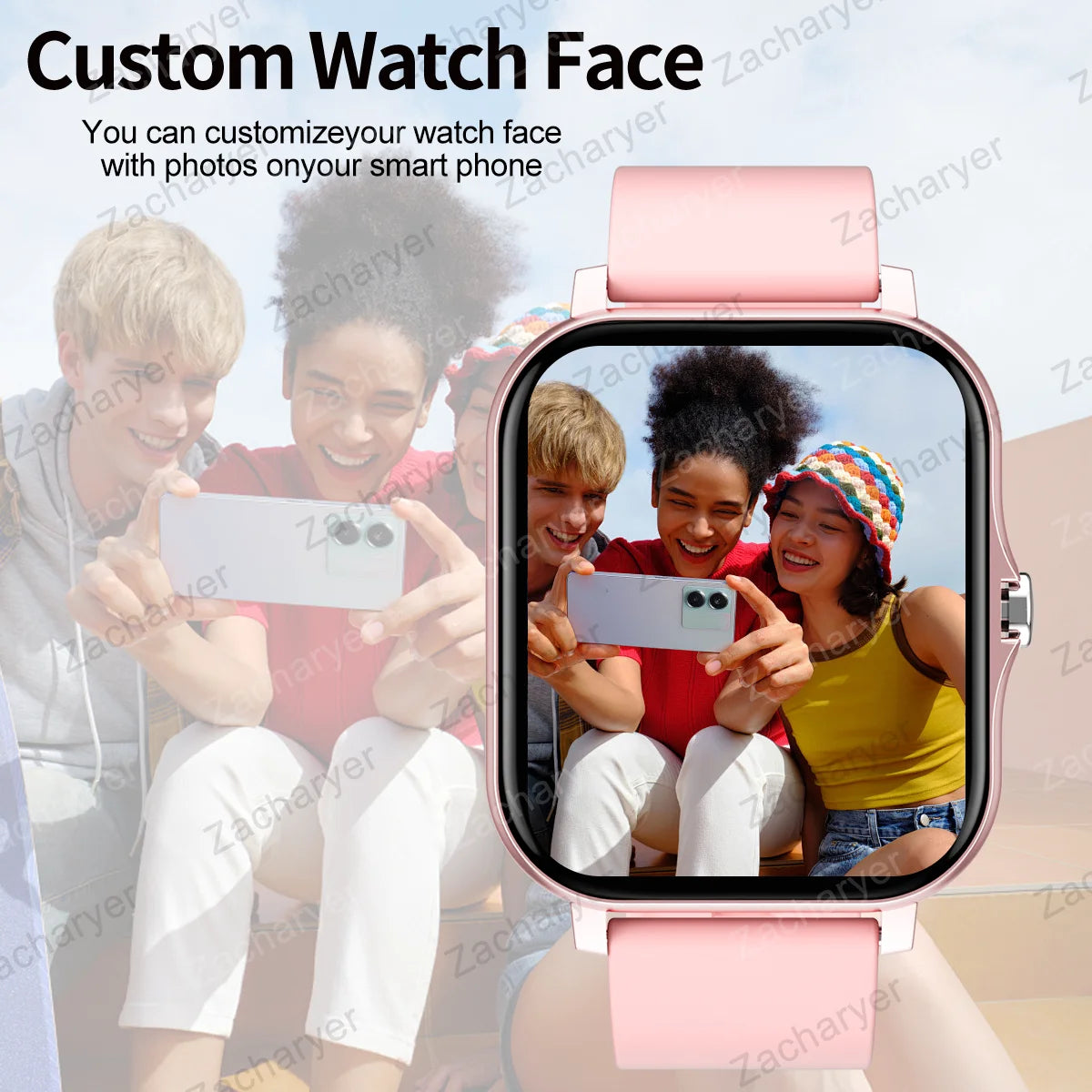 Wireless call function, compatible with Android and iPhone,
sports watch, a variety of sports fitness tracking,
