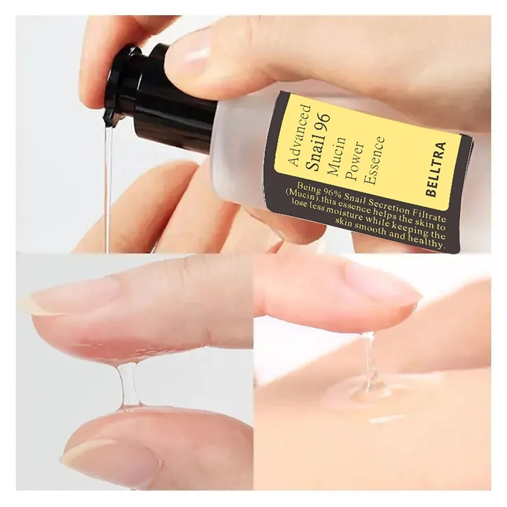 Snail mucin 96% Korean Skin Care Facial Essence Fading Fine Lines
Essence Firming Facial Snail Brightening Anti-Aging Set