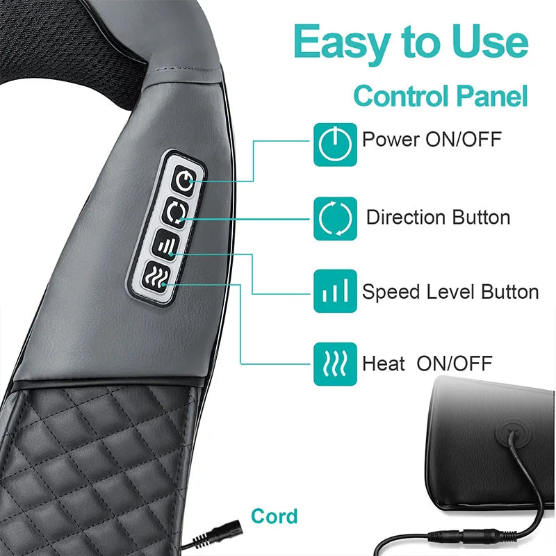 Electric Neck And Back Massager Neck And Shoulder
Kneading Massage Pillow Neck Cervical Back Massage Shawl