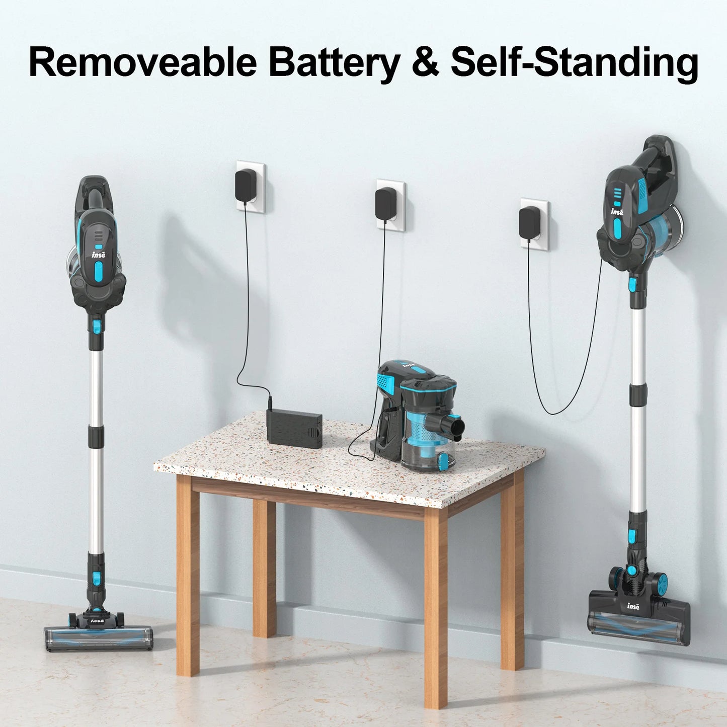 Cordless Vacuum Cleaner, 20KPa Stick Vacuum up to 6-in-1 Cordless Stick Vacuum for Household Cleaning