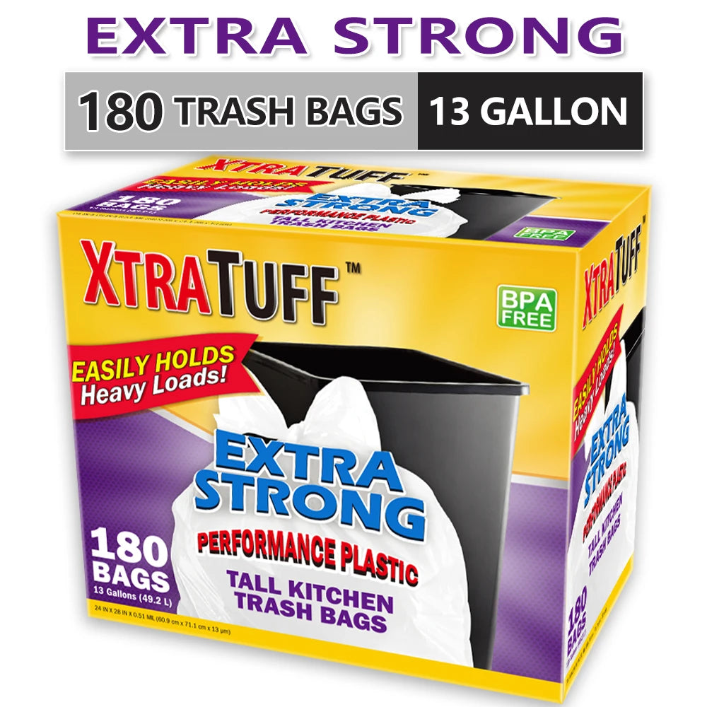 Xtratuff Trash Bags 13 Gallon Flap Ties