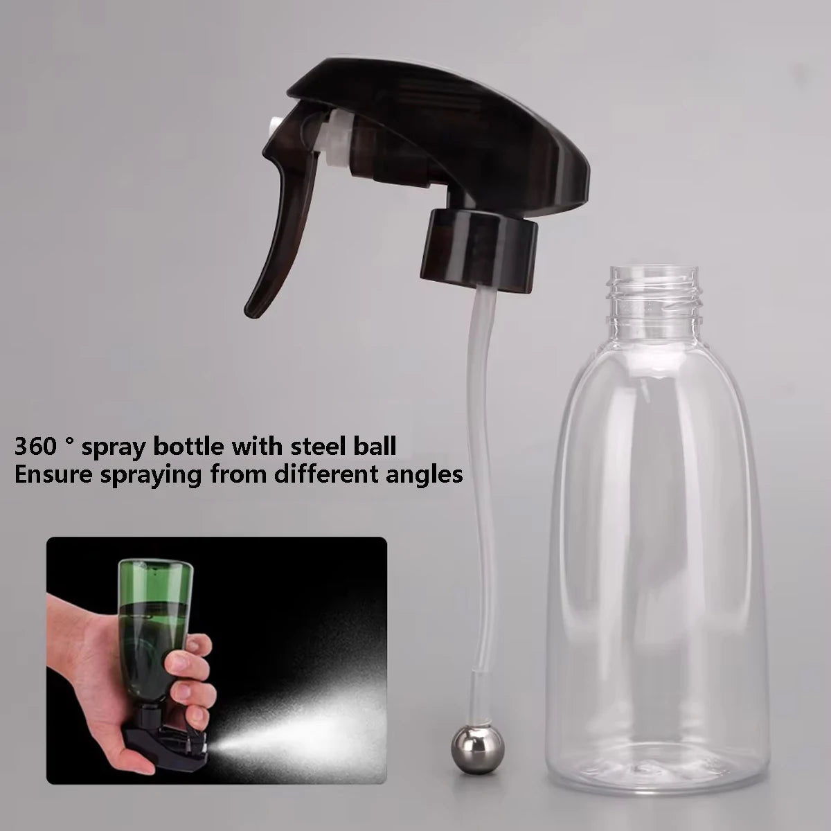 Salon Hairdressing Spray Bottle Plastic Refillable Fine Mist Water Sprayer 