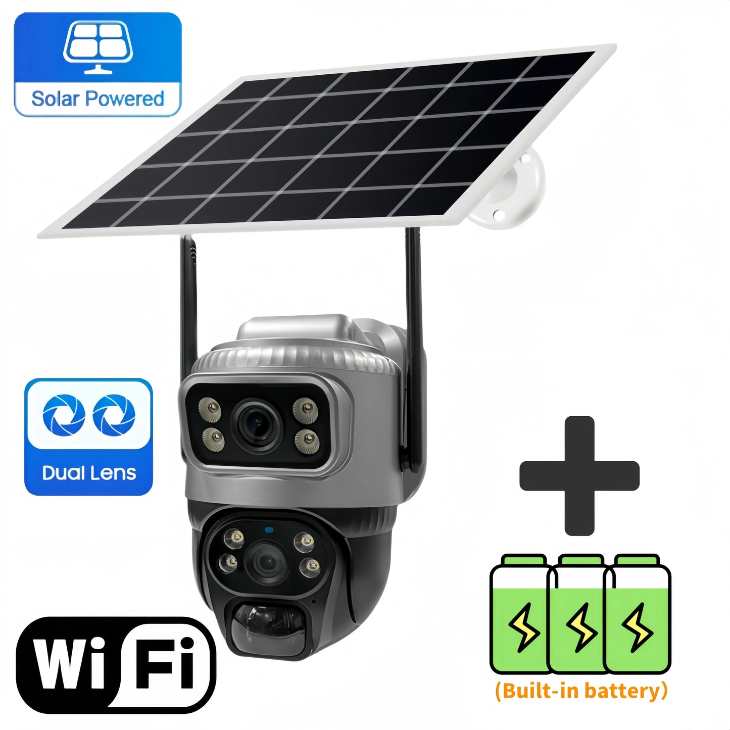 WiFi Wireless Body Detection Dual Lens Intelligent
Security CCTV 8MP HD Monitor Camera