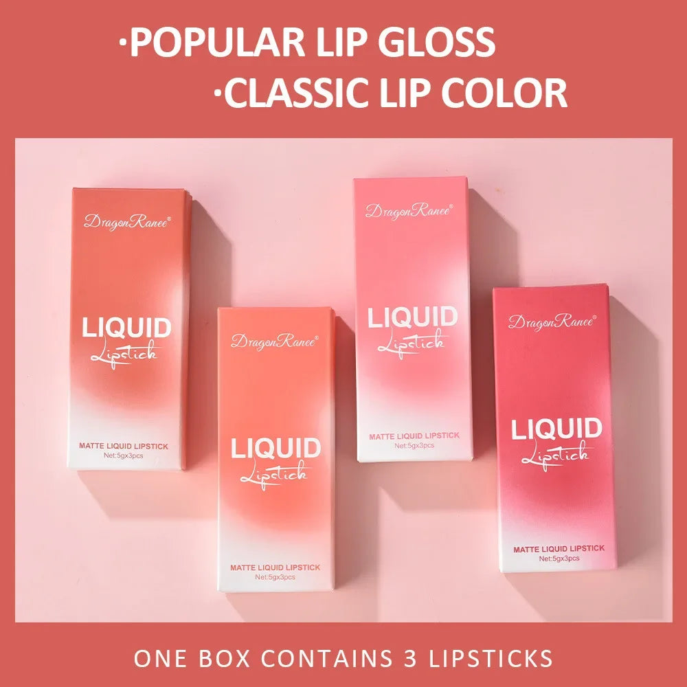 Lipsticks Set Make Up For Women Beauty Cosmetics
Matte Lipsticks Waterproof Long lasting Liquid Lip Tint Stain