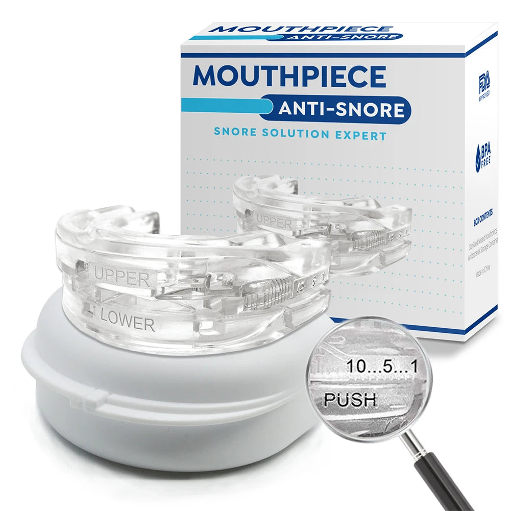 Mouth Guard Anti-Snoring Teeth Bruxism Mouthguard
Improves Sleep Teeth Bruxism Sleep and Apnea Snoring Device Stops Snoring
