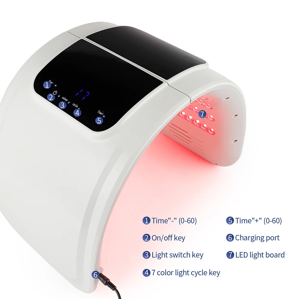 Professional 7 Colors PDT LED Mask Facial Red Light Therapy Skin Rejuvenation
Device Face Lift Anti Wrinkle Beauty Machine