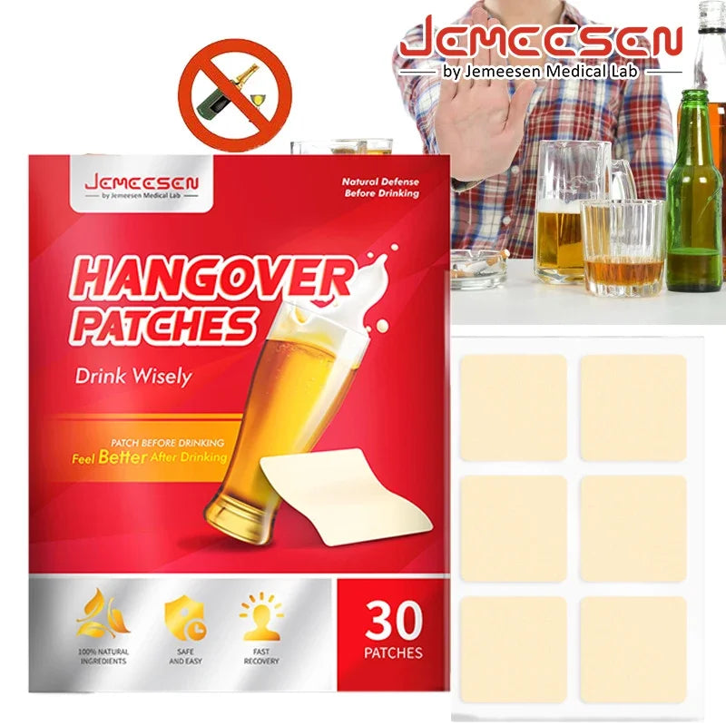 Party Recovery Patch, Hangover Relief Patch,
Fast Relief for Headaches, Body Aches & Mental Fatigue, Boost Of Alertness 30-Pack