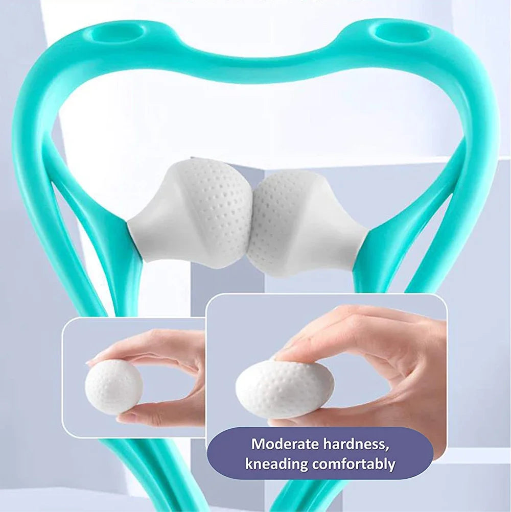 Manual Cervical Massager Clip, Hand-held Neck Shoulder
Shiatsu Trigger Point Massager Roller for Body Relaxation Beauty Health