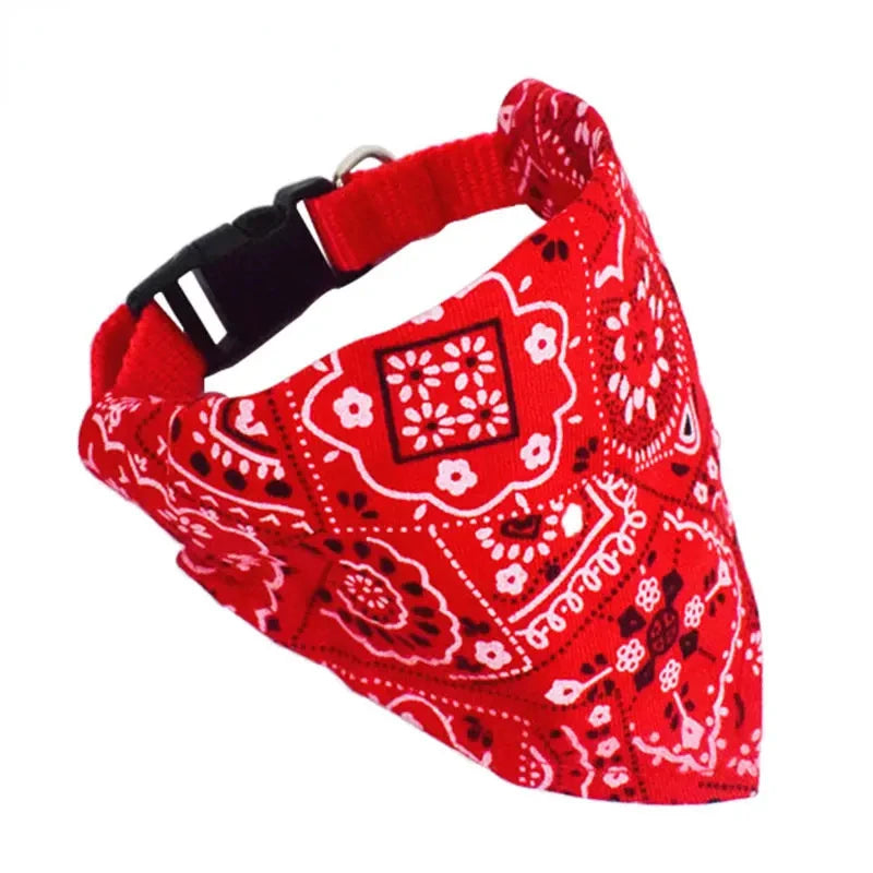 Pet Dog Neck Scarf Puppy Cat Dog Collar Bandana Collar
Scarf with Leather Collar Accessories Adjustable