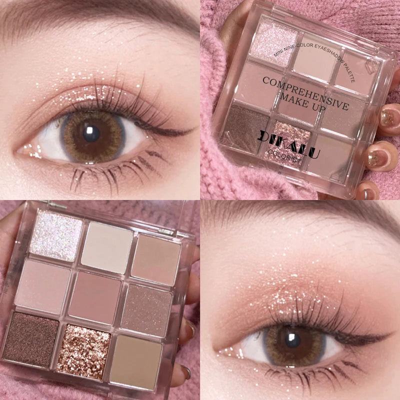 New Eyeshadow Palette Low Saturation Smoke Powder Rose Plate