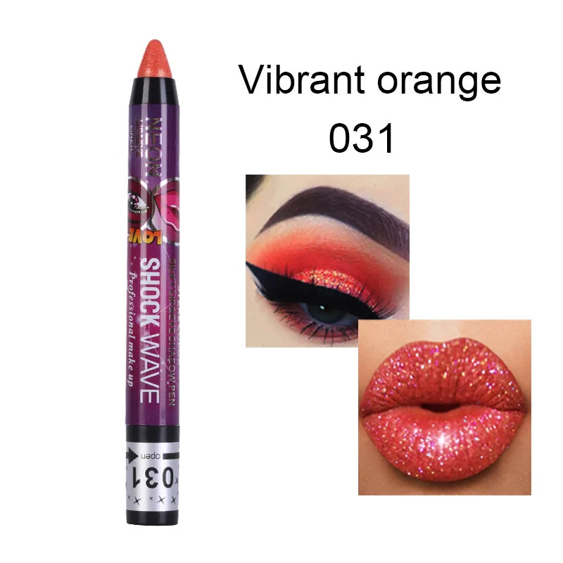 2 In 1 Eyeshadow Lipstick Stick Pencil
Waterproof Glitter Matte Eye Shadow Makeup Pigment Eyeshadow Pen