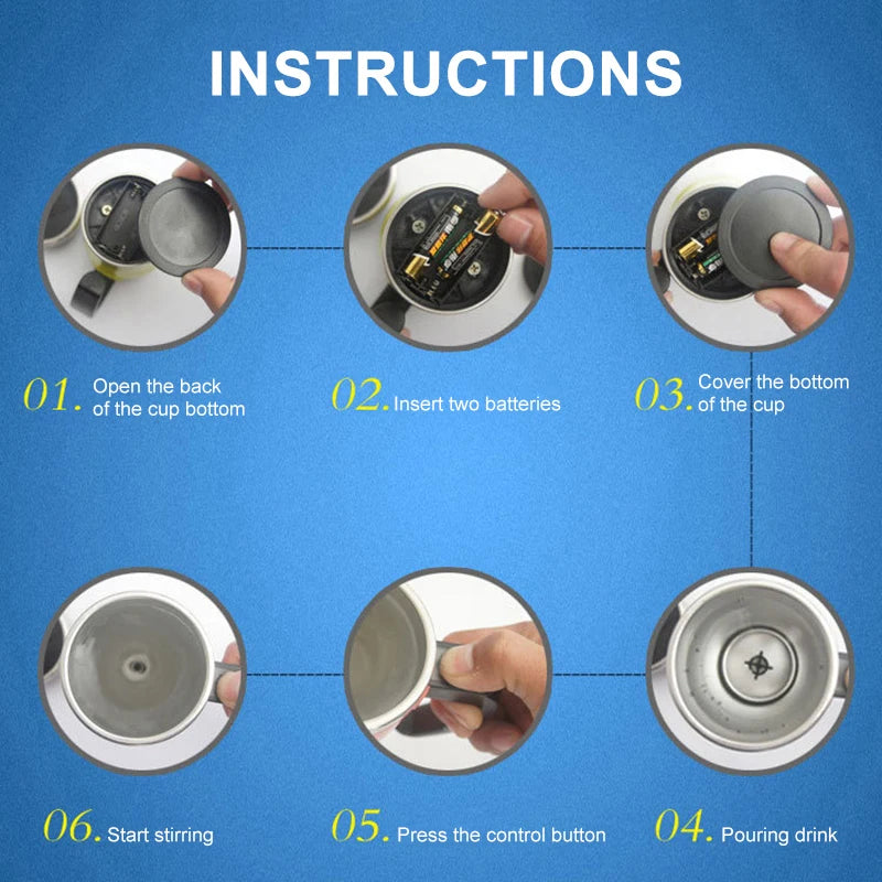 Automatic Stirring Electric Mixing Cup 450ML Self Stirring Mug
Stainless Steel Thermal Smart Double Insulated Cup