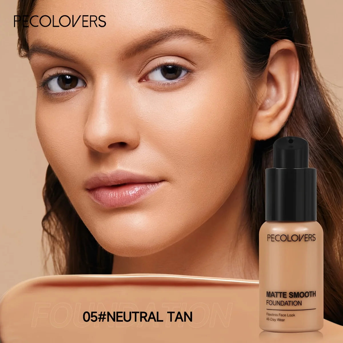 Matte Finish Liquid Foundation - Oil-Control, Waterproof, Full Coverage Concealer for All Skin Tones