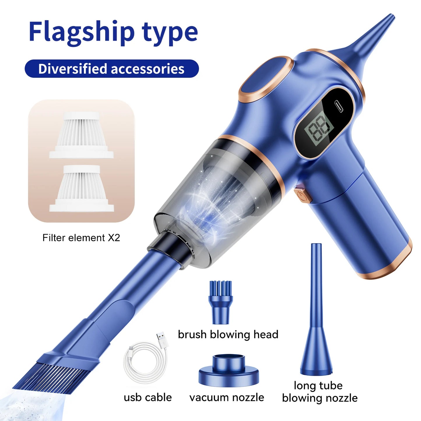 Wireless Car Vacuum Cleaner Home Appliance Sofa Office
High-Power Household Cleaning Machine Mini Vacuum Carpet Cleaner