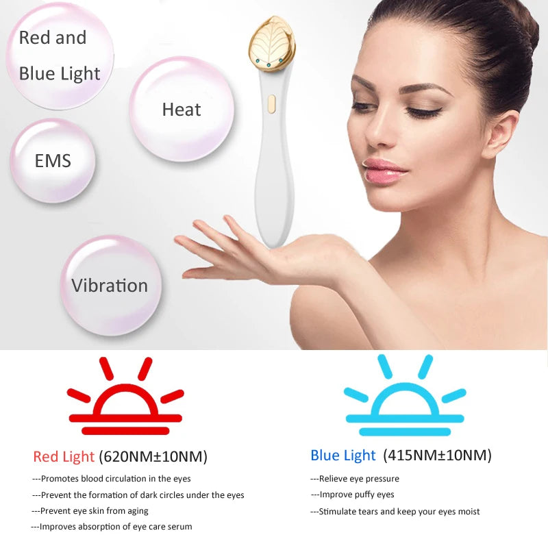 EMS Microcurrent Face Lifting Massager Eye Facial Vibrating
Massage Device Red Blue LED Light Anti Wrinkle Galvanic Machine