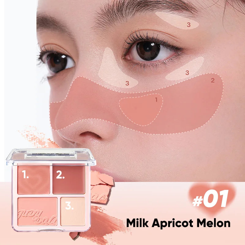 Judydoll Orange Blush Highlight Palette Blush Cream
Blush Palette Expanding Color Matte Highlight Brightening Face Makeup
