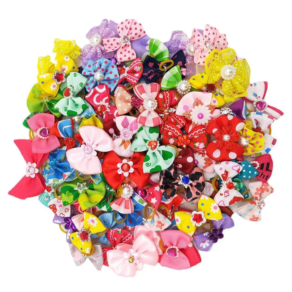 Dog Headdress Hair Bow Tie