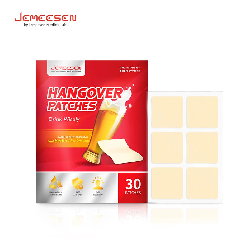 Party Recovery Patch, Hangover Relief Patch,
Fast Relief for Headaches, Body Aches & Mental Fatigue, Boost Of Alertness 30-Pack