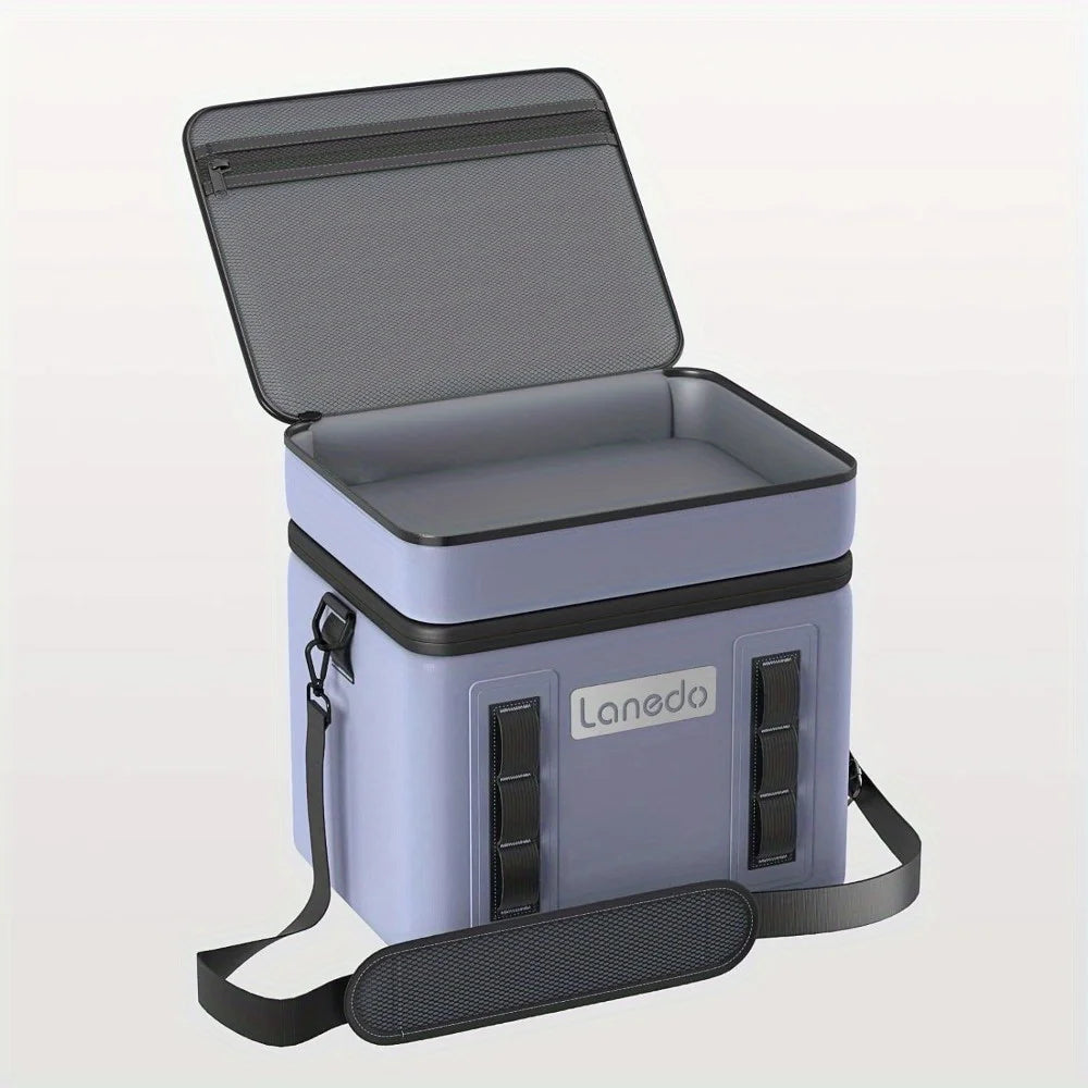 Lunch Soft Cooler 20 Can, Soft Carrying Handle
Insulated Bag Portable Ice Chest Box(Gray)