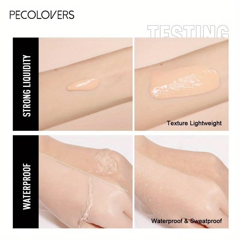 Matte Finish Liquid Foundation - Oil-Control, Waterproof, Full Coverage Concealer for All Skin Tones